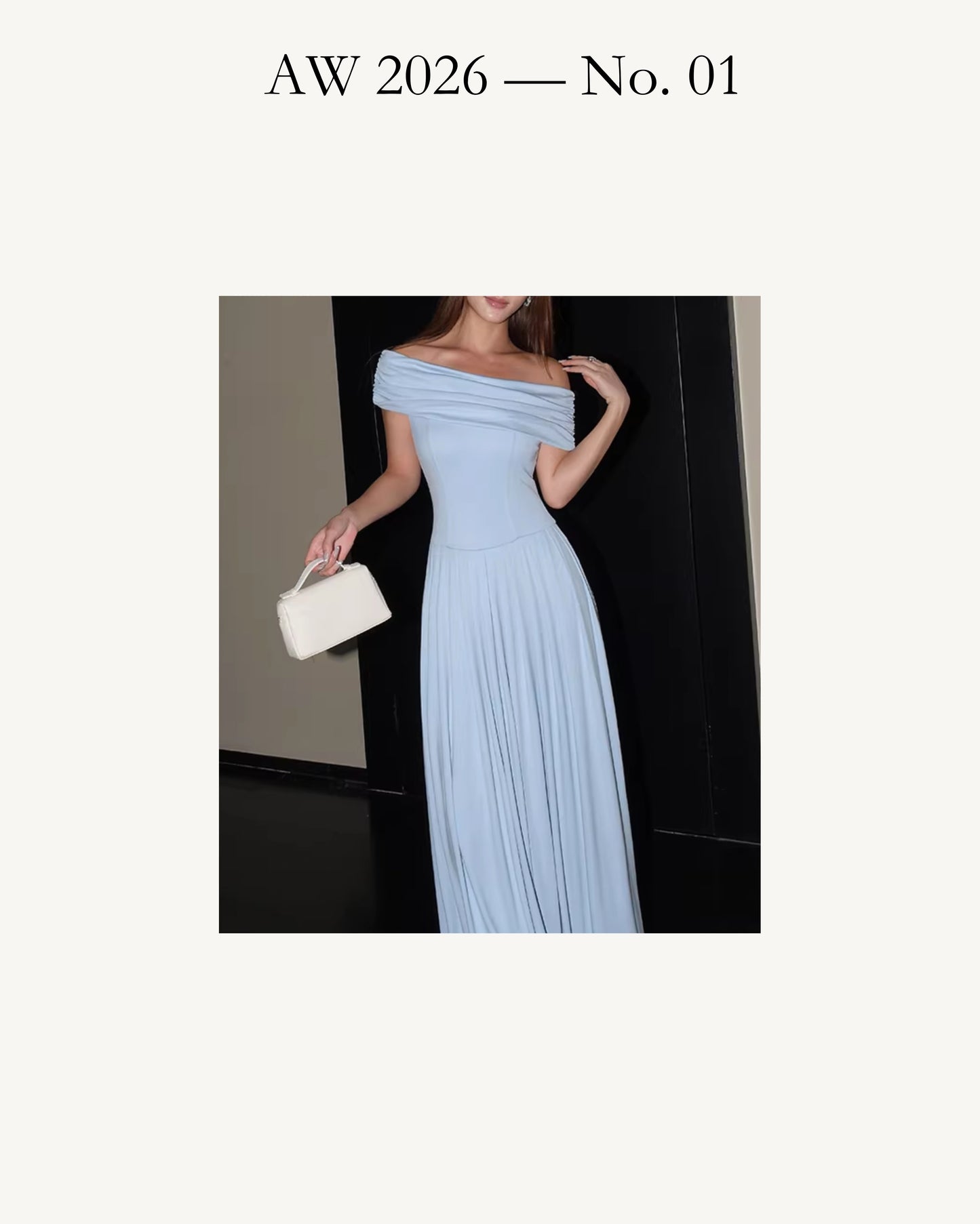 Nova Off-Shoulder Pleated Maxi Gown